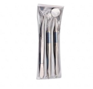 Set de Examen Dental de 3 Piezas, Kit de Diagnóstico Básico con Espejo, Explorador y Pinzas - Product Image 4