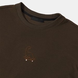 <b>Men</b> Solid Crewneck Sweatshirt Regular Fit Embroidered <b>Turtle</b> Design Knitted Pullover Casual Autumn Wear - Product Image 6
