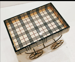 Bandeja de servicio impresa de madera para mesa de cena decorar bandeja de servicio de comida única para restaurante de Hotel en casa - Product Image 5