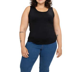 Camisetas sin mangas blancas y negras al por mayor, camisetas sin mangas de calidad de exportación, camisetas sin mangas informales para mujer de talla grande, camisetas sin mangas de diseño personalizado directo de fábrica - Product Image 6