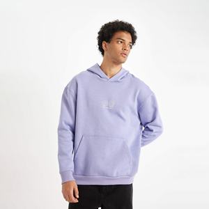 Meilleure vente pull-over surdimensionné d'hiver pour hommes, sweat à capuche en coton mélangé de haute qualité, épaules tombantes, écran personnalisable, teint uni - Product Image 3
