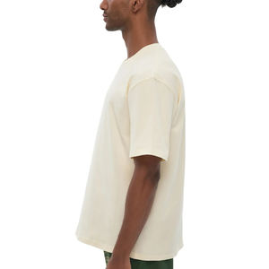 Camiseta de lona de manga corta para hombre, estilo urbano, de corte regular, hombros caídos, ecológica, informal, para correr, a la moda, para la universidad - Product Image 3