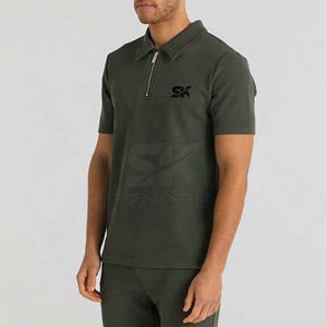 Chemises polo zippées pour hommes, légères, à séchage rapide, en stock, super qualité, vente flash. - Product Image 2
