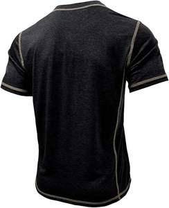 เสื้อยืดคอกลมแขนสั้นผู้ชายผ้าฝ้ายแท้คุณภาพสูง OEM ขายส่งแบบกำหนดเอง สีพื้นเรียบง่าย เสื้อกีฬา - Product Image 2