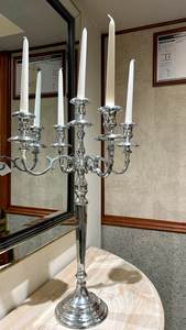 Customizable Designs 5 Arms Gold Luxury <b>Candelabra</b> Metal Crafts Table Decorative Candle Stand For Centerpiece Wedding Decor - Product Image 6