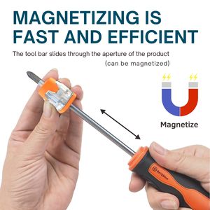 เครื่องมือแม่เหล็กไฟฟ้า LED สำหรับทำให้เป็นแม่เหล็กและลบแม่เหล็กออก รุ่น Lematec LE-MA001  ตัวเครื่องทำจาก ABS ขนาดกะทัดรัด ใช้กับดอกไขควง DIY OEM สำหรับงานซ่อมและประกอบ - Product Image 5