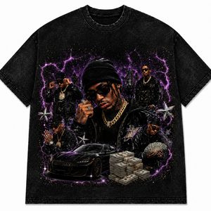 Camiseta de Hombre de Alta Calidad, 100% Algodón, Lavado Ácido, 220 g/m², Estilo Vintage, Holgada, Tejido Transpirable, Diseño Gráfico 3D - Product Image 1