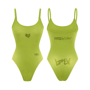 Traje de Baño de Nylon Spandex Elástico Suave de 80 GSM de Calidad Premium en Azul Vibrante con Logotipo Personalizado por Transferencia Térmica para Mujer - Product Image 3