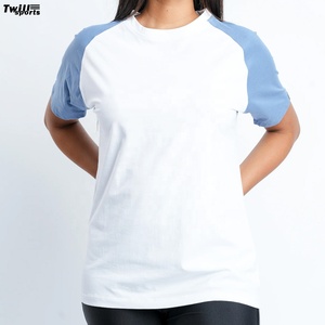 Camiseta Vintage de Alta Calidad en Oferta, 300 g/m², de Lujo, de Algodón Pesado/Fibra de Bambú, Antiencogimiento, de Corte Holgado, con Mangas Raglán en Contraste para Hombre - Product Image 5