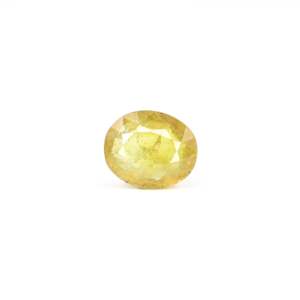 Natural Yellow Sapphire Oval Cut 4.7 Carat Loose Rough Gemstone for Fine Jewelry - Product Image 1