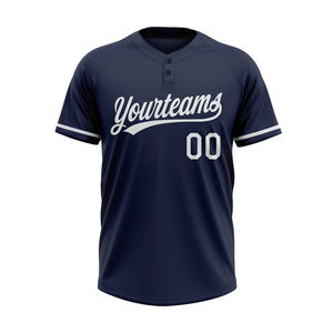 Maillot de baseball et de softball de haute qualité à deux boutons avec logo personnalisé, nouveau design, manches courtes, unisexe, prix de gros - Product Image 2