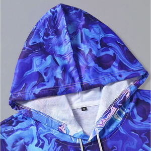 Sweat-shirt à capuche unisexe entièrement personnalisé en polaire sublimé 3D, anti-rétrécissement, en polyester/coton, pour l'hiver, pour hommes - Product Image 5