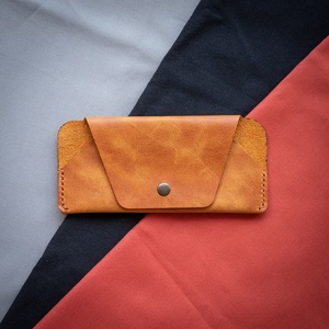 Étui à lunettes personnalisé en cuir fait main pour cadeau lunettes pochette à lunettes à la main LGC-0021F - Product Image 4