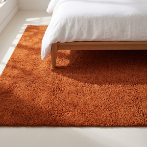 Alfombra de Terracota Cálida, Tejida a Mano, Suave y Texturizada, para Sala de Estar, Dormitorio, Decoración Contemporánea para el Hogar - Product Image 5