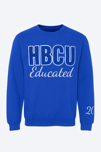 Sudadera de chenilla HBCU Zeta Educated, azul real con bordado blanco, personalizada, 100% algodón, ropa urbana para mujer, diseño frontal de hermandad griega - Product Image 6