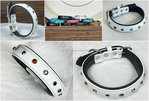 Collier pour chien en cuir de vachette pleine fleur, nouveau design, vente en gros, élégant, facile à ajuster, accessoires pour animaux de compagnie durables - Product Image 3