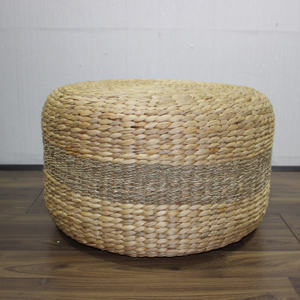 A-Best Selling <b>Woven</b> Natural Strong Durable Seagrass Water Hyacinth <b>Stools</b> Modern Style Home Furniture Handmade in Viet Nam - Product Image 1