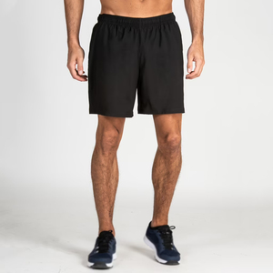 Nouveaux shorts d'été personnalisés pour hommes en mélange polyester-coton, décontractés, écologiques, pour la gym et la course, unis, légers et coupe-vent - Product Image 3