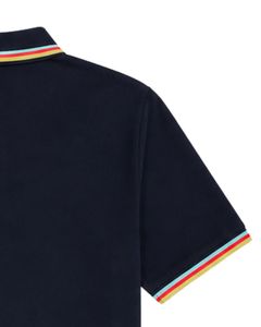 Camiseta Polo Azul Marino Personalizada para Hombre, Manga Corta, Informal, Deportiva, para Golf, Transpirable, para Verano, con Cuello a Rayas, Premium - Product Image 5