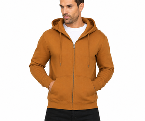 Sweat à capuche confortable pour homme avec fermeture éclair sur le devant, conçu avec un tissu doux et respirant et une coupe décontractée pour un style moderne et décontracté sans effort. - Product Image 1