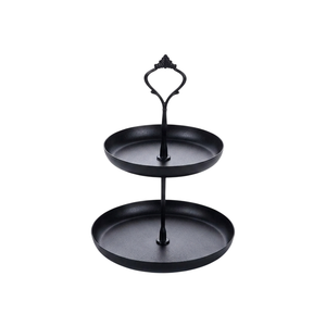 Durable Metal 2 Tier Round Serving <b>Plate</b> Stand Table Decor Gold Dessert Cupcake Holder <b>Rack</b> for Catering - Product Image 3