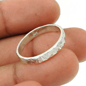Hot Sale Wholesale Price Pure 925 Sterling Silver Custom Jewelry Simple & <b>Plain</b> Surface Bohemian <b>Rings</b> Available At Lowest Price - Product Image 2