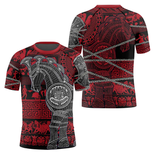Rashguard MMA personnalisé pour enfants, qualité supérieure, respirant, antibactérien, manches courtes, OEM BJJ Grappling Fitness - Product Image 5