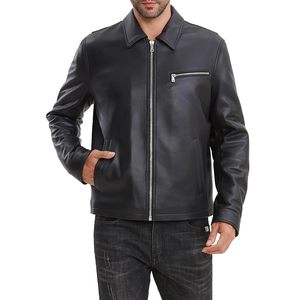 Chaqueta de Motociclista Acolchada de Cuero PU para Hombre, Corte Ajustado, Estilo Urbano, Logotipo Frontal, Ecológica, Transpirable y Resistente al Viento - Product Image 2