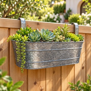 Macetero Colgante de Pared Galvanizado de Alta Calidad para Decoración de Interiores, Hogar, Jardín Exterior, Macetero de Pared de Metal Nórdico - Product Image 5