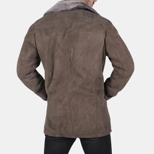 Vêtements d'extérieur en cuir et fourrure élégants pour hommes, mode d'hiver haut de gamme, vente en gros, manteau en fourrure pour hommes de qualité supérieure - Product Image 4