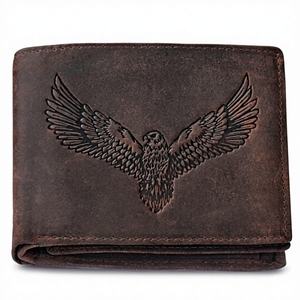 Portefeuille court pliable pour homme en cuir véritable avec protection RFID, imperméable, motif bonbon, doublure en cuir véritable - Product Image 1