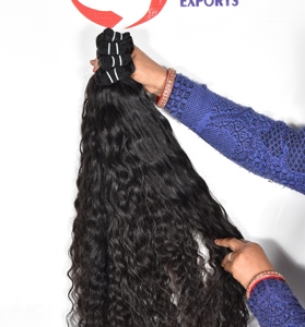 Extensiones de Cabello Remy Indio Rizado 100% Natural sin Procesar, Color Negro para Mujeres, Cutícula Alineada, Tejido Doble a Máquina, 100g, Cabello Humano - Product Image 3