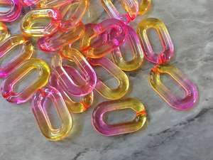 Décoration murale en maillons de chaîne faits à la main en résine écologique transparente et colorée, personnalisable, pour projets DIY, séparateur de pièce, style ange - Product Image 2