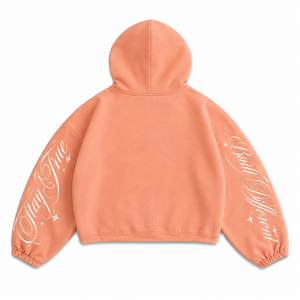 Sudadera con Capucha Personalizada Unisex Color Melocotón, Corte Holgado, Estilo Casual Otoñal, Felpa Francesa 100% Algodón, Diseño con Bolsillo, 370g de Alta Calidad - Product Image 2