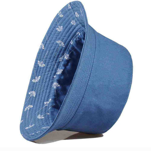 Index Apparel Blue <b>Reversible</b> <b>Bucket</b> <b>Hat</b> With Embroidery Logo And Pattern Design For Adults Casual Wear Spring Summer - Product Image 2