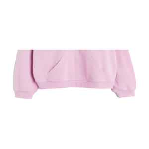 Sudadera con Capucha para Mujer, 100% Algodón, Forro Polar Ecológico, Transpirable, Resistente al Viento, Bordada, Talla Grande, Logotipo Frontal Sólido, Azul Oscuro, OEM - Product Image 3