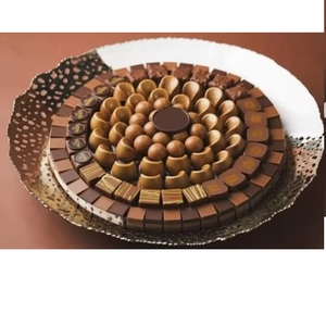 Cesta de metal dorada para centros de mesa, frutero, uso en cocina y catering, gran oferta - Product Image 3