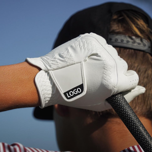 Gants de golf avec paume en cuir Cabretta souple et dos en tissu extensible, en microfibre, pour la fabrication sur mesure OEM - Product Image 3