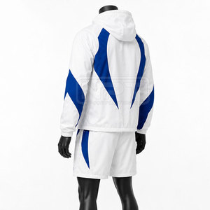 Modern Windbreaker <b>Shorts</b> <b>Set</b> Multi Color Puff Print Nylon Polyester <b>Hoodie</b> Outdoor Casual Windbreaker <b>Shorts</b> <b>Set</b> - Product Image 5