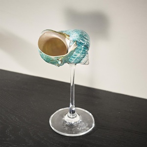 Vaso artesanal para bebidas con conchas marinas náuticas, vasos de alta calidad hechos con conchas marinas naturales. - Product Image 2