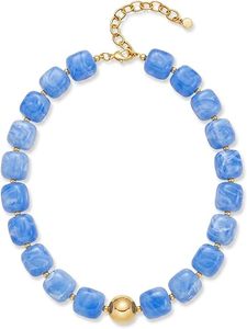 Collar para Mujer, Moderno y Elegante, con Cuentas de Resina Grandes y Coloridas, Forma de Corazón, Resistente al Agua, Estilo Boho - Product Image 4