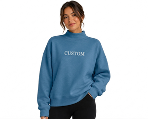 Suéter Oversize Moderno de Cuello Alto para Mujer, Prenda Esencial de Moda Casual, Tejido Grueso, Proveedor Mayorista - Product Image 1