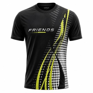 Camiseta Deportiva de Manga Corta para Hombre, Negra, Lisa, de Secado Rápido, 100% Algodón, con Logotipo Frontal, Corte Regular, Cuello Redondo - Product Image 1