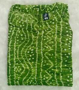 Leranath Fashion <b>Green</b> Printed Cotton Recycled Materials Sleeveless Indian Pakistani <b>Top</b> <b>Halter</b> Maxi Tunic Slip Dress Festival - Product Image 6