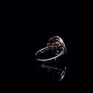 แหวนเพชรทรงเกลียวโรสโกลด์ 18K แหวนเพชรหรูหราทรงวงกลมเพชรคู่แฝด เพชรเลี้ยงในห้องปฏิบัติการทรงกลมเจียระไนแบบเหลี่ยมบริลเลียนท์ แหวนดีไซน์ทันสมัย - Product Image 5