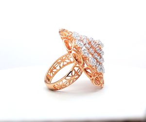 Wholesale 14k Rose Gold Floral Cocktail <b>Ring</b> IGI Certified Lab Grown Diamond Cluster <b>Set</b> Bold Statement <b>Ring</b> <b>Women</b> Jewelry - Product Image 3