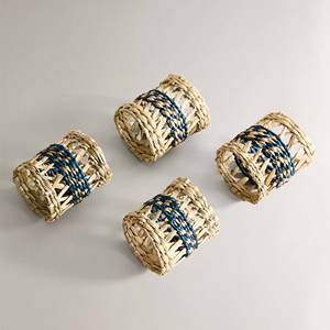 Handwoven Seagrass Napkin Ring Woven Rattan Holder Eco Friendly Rustic <b>Table</b> Napkin Ring For Dining Tableware And Home Decor - Product Image 3