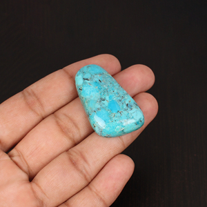 Pierre précieuse cabochon en turquoise naturelle d'Arizona, 54,0 carats, 37x24 mm, pour la création de bijoux - Product Image 2