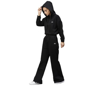 Women's Premium Oversized Hoodie & Wide Leg Pants <b>Set</b> Custom Logo Casual Athleisure Tracksuit Fleece Lounge Wear 2 Piece <b>Set</b> - Product Image 1