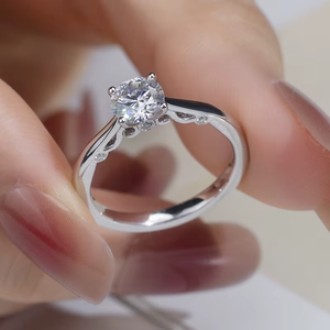 0.8 Carat round 18k Solid Gold <b>Ring</b> Fine Jewelry <b>Rings</b> <b>Men</b> Luxury Birthday Gift Fashion Style Colored Lab Diamond - Product Image 5